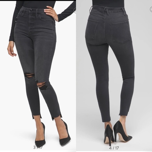 Good American High Waist Crop Skinny Jeans - Picture 2 of 15